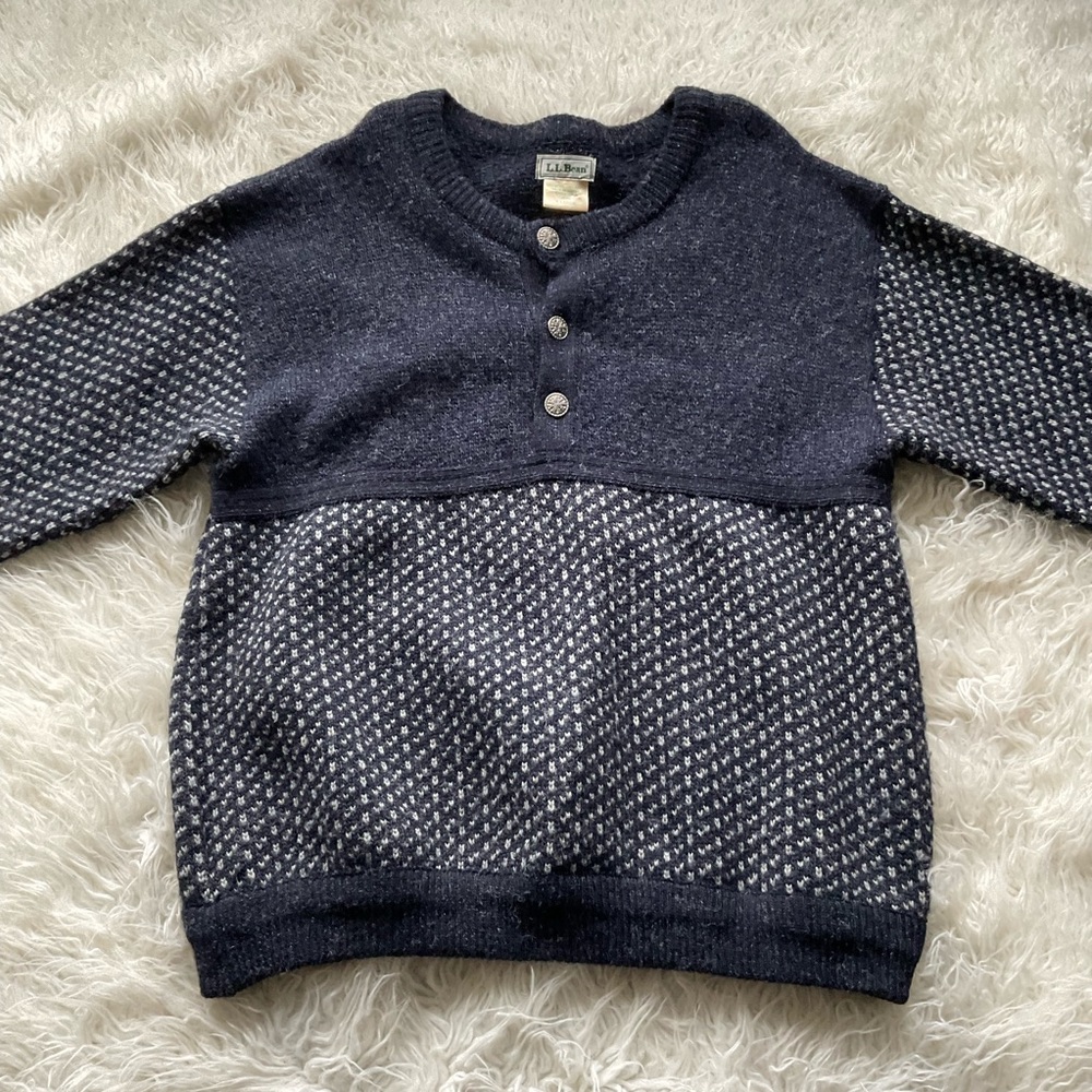 Vintage LL Bean Norwegian Wool Bird’s Eye Thick Sweater